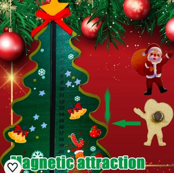 UKMPFGJ Christmas Tree Magnetic Advent Calendar - Picture 4 of 11